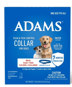 Adams Flea and Tick Control Collar for Dogs and Puppies (1 Pack)