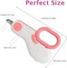 Small Animals Nail Clippers with LED Lights to Avoid Excessive Cutting and Razor Sharp Blades - Professional Claw Trimmer for Tiny Dog Cat Kitten Bunn
