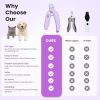 Dog and cat nail clippers, equipped with powerful safety protection and nail files to prevent excessive cutting