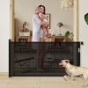 Retractable Baby Gate, Mesh Dog Gate for Doorways, Extends up to 120" Wide, 33" Tall Child Safety Gate for Doorways, Indoor & Outdoors, Stairs