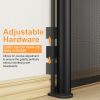 Retractable Baby Gate, Mesh Dog Gate for Doorways, Extends up to 76" Wide, 33" Tall Child Safety Gate for Doorways, Indoor & Outdoors, Stairs