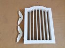 27.6" Height Tall Freestanding Pet Gate, 4 Panels Foldable Dog Gate