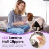 Dog and cat nail clippers, equipped with powerful safety protection and nail files to prevent excessive cutting