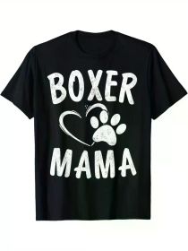 Fun Boxer Mama Gift Dog Lover Apparel Pet Boxer Mom T-ShirtFun Boxer Mama Gift Dog Lover Apparel Pet Boxer Mom T-ShirtFun Boxer Mama Gift Dog Lover Ap (Color: Black, size: XL)