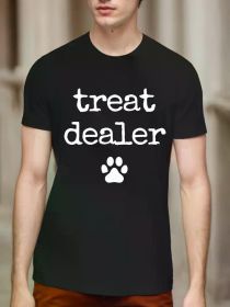 Dog Treat Dealer" Humorous Cotton T-Shirt for Dog Lovers - Perfect Gift for Men, Dad, Husband, Grandpa | Casual & Outdoor Wear | Sizes S-XXXL (Color: Black, size: XXXL)