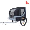 Large Folding Bike Trailer for Dogs ��� 120LB Capacity All-Terrain Pet Carrier, Durable Steel Frame for Cycling, Jogging, Camping & Outdoor Adventures