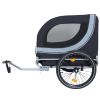 Large Folding Bike Trailer for Dogs ��� 120LB Capacity All-Terrain Pet Carrier, Durable Steel Frame for Cycling, Jogging, Camping & Outdoor Adventures