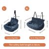 Booster Car Seat With Seatbelt, Washable & Comfy Pet Car Travel Bed